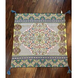 Johnny Was Floral Geometric 100% Cotton Scarf